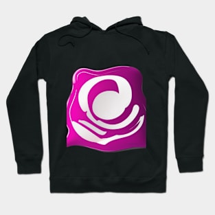 Vibrant Pink Abstract Blob Art No. 775 Hoodie